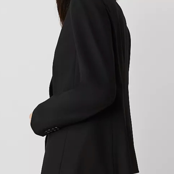 ANN TAYLOR BLACK THE CUTAWAY BI-STRETCH BLAZER JACKET 12 - NWT - Picture 6 of 8